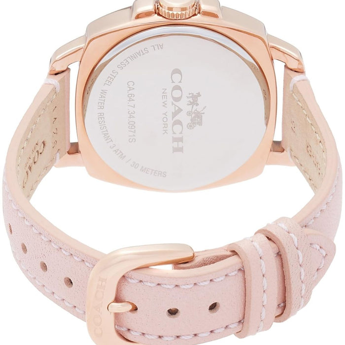 Coach Women’s Crystal Multifunction Watch – Rose Gold Dial, Pink Leather Strap 14502235 - Authentic