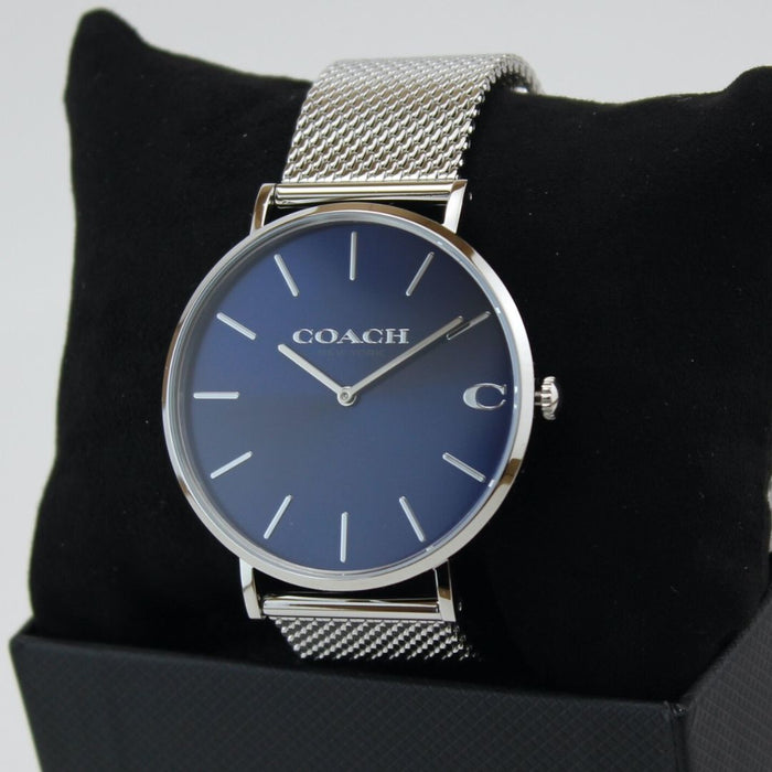 Coach New York Slim Stainless Steel Mesh Watch – Blue Dial 14602437 - Authentic