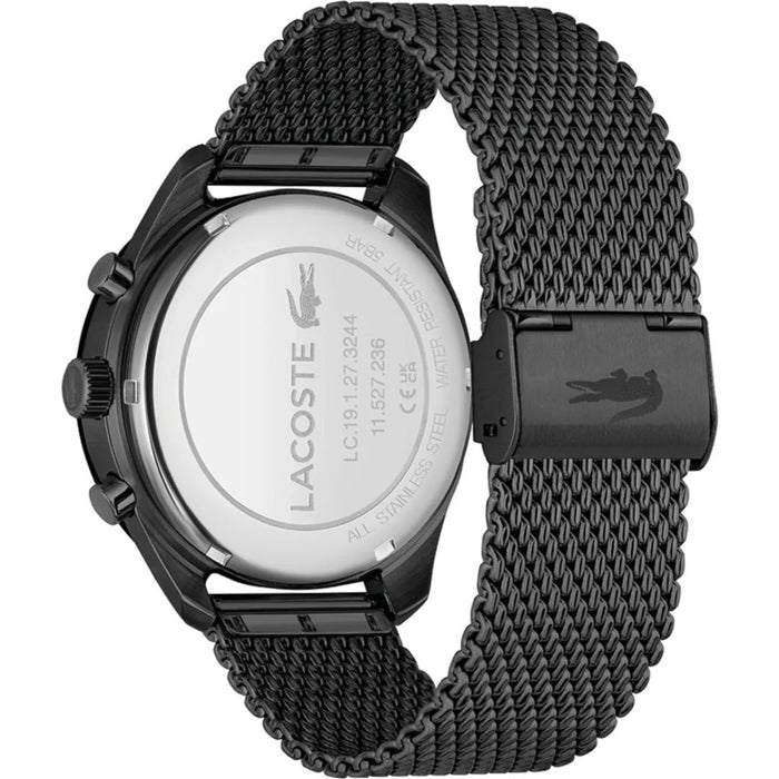 Lacoste Men’s Madrid Chronograph Black Mesh Watch 2011162 - Authentic