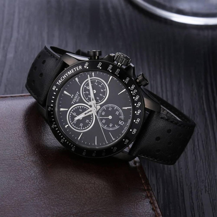 Tissot Chronograph Black Edition – Leather Strap t106.417.36.051.00 - Swiss Factory