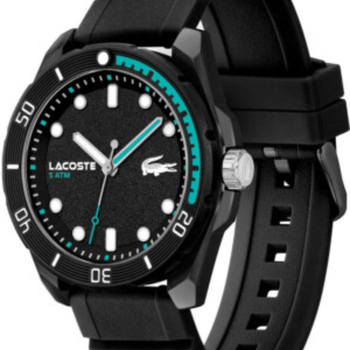 Lacoste Capbreton Black Silicone Strap Men’s Watch - 2011284 - Authentic