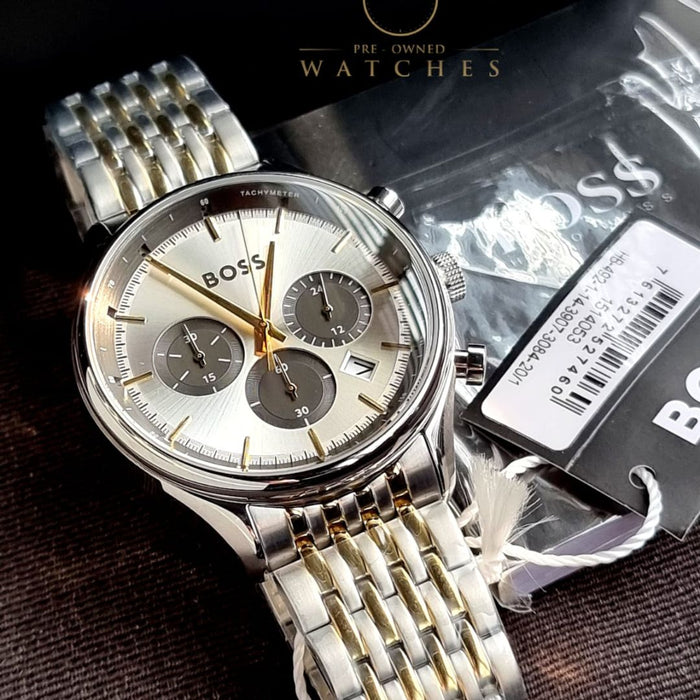 Hugo Boss Champion Chronograph Two-Tone Silver & Gold – 44mm - 1514053 - Authentic