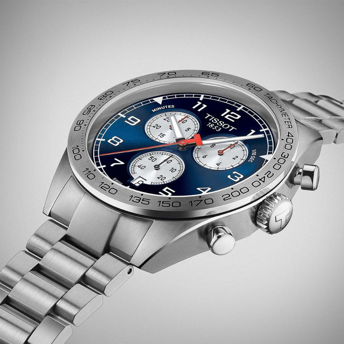 issot Chrono XL Classic – Blue Dial | Tachymeter Bezel | Stainless Steel t131.617.11.042.00 - Authentic
