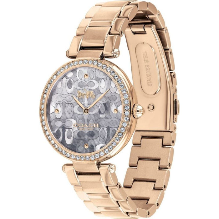 Coach Rose Gold Women’s Watch with Signature Dial & Crystal Bezel 14503226 - Authentic