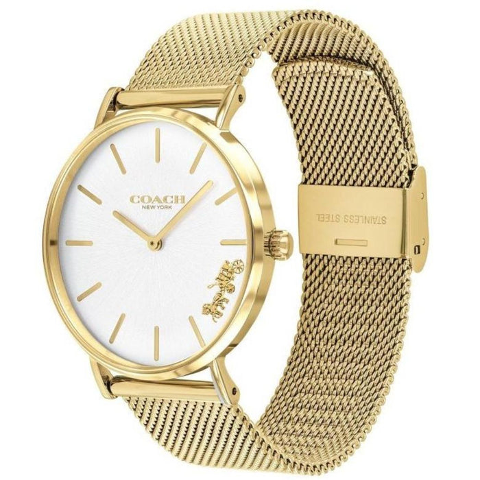 Coach Gold Mesh Bracelet Watch – Women’s Elegant Quartz Timepiece 14503125 - Authentic