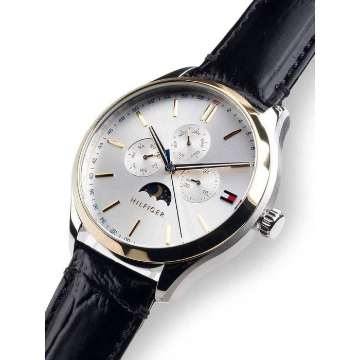 Tommy Hilfiger Men’s Classic Moonphase Watch – Gold & Silver Case 1791305 - Authentic