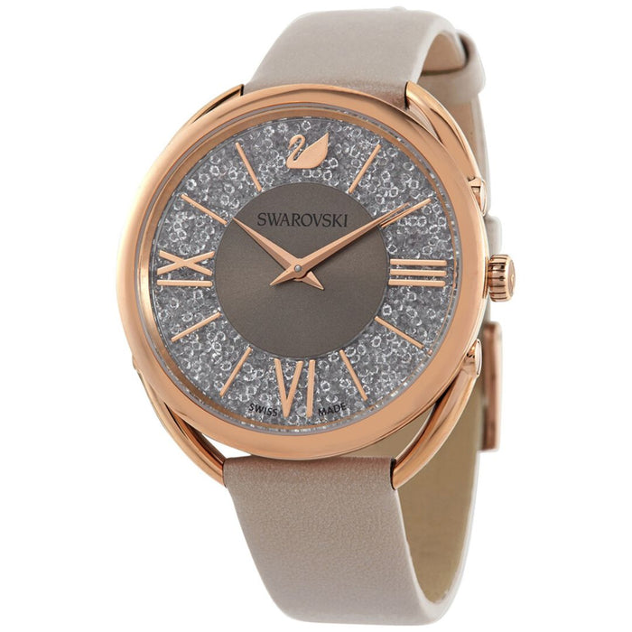 Swarovski Women’s Rose Gold Silver Crystal Watch – Swiss Made 5452455 - Authentic