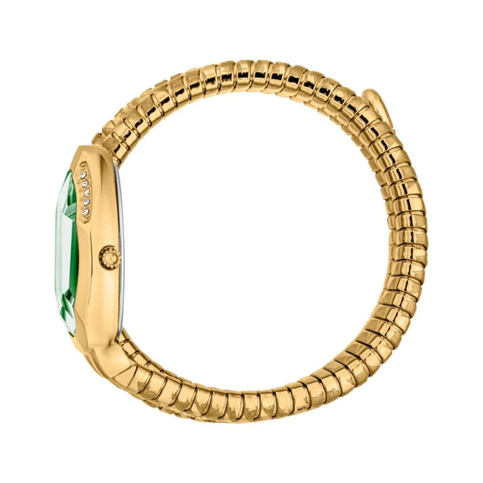 Just Cavalli Serpente Gold Green Glitter Dial Women’s Watch JC1L226M0035 - Authentic