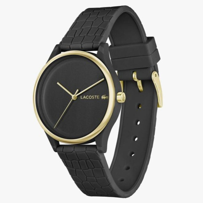 Lacoste Moon Black Dial Black Silicone Strap Men’s Watch - 2001249 - Authentic