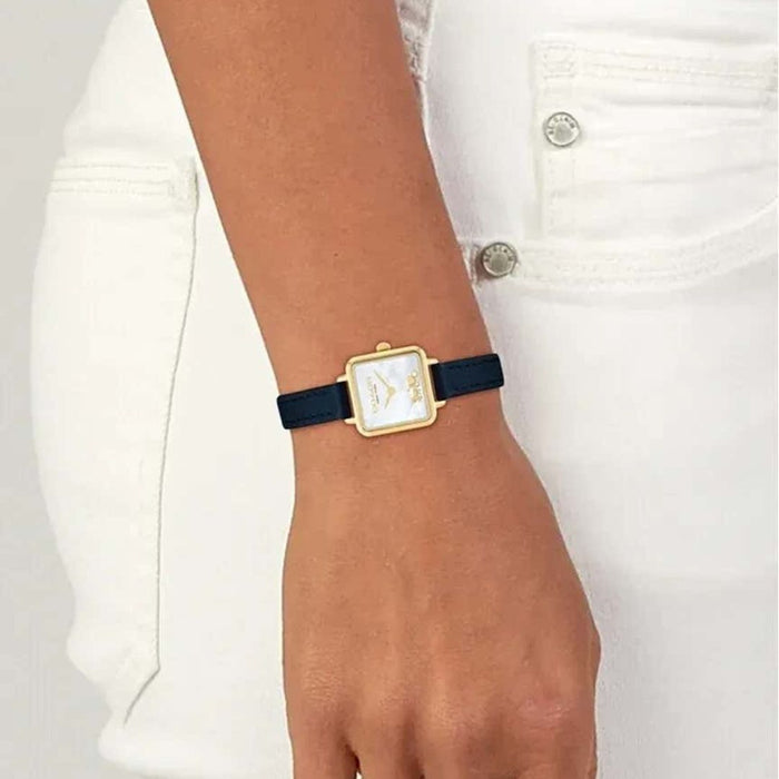 Coach Women’s Square Quartz Watch – Gold Case with White Mother-of-Pearl Dial 14504228 - Authentic