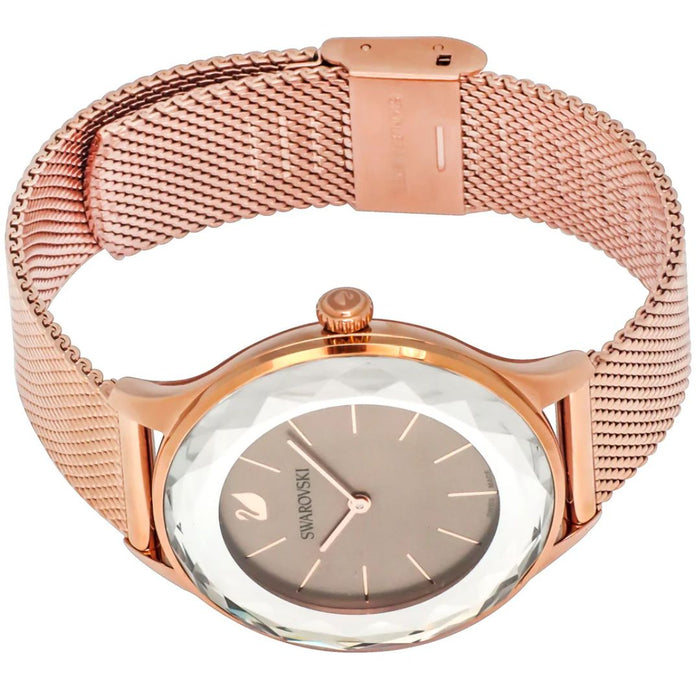 Swarovski Crystalline Pure Women’s Watch – Faceted Crystal Bezel, Rose Gold 5451634 - Authentic