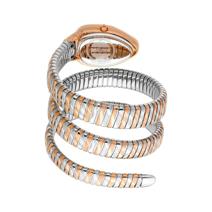 Just Cavalli Serpente Rose Gold & Silver Glitter Dial Watch JC1L226M0065 - Authentic