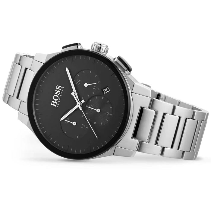 Hugo Boss Master Black Chronograph – Stainless Steel Bracelet 1513762 - Authentic