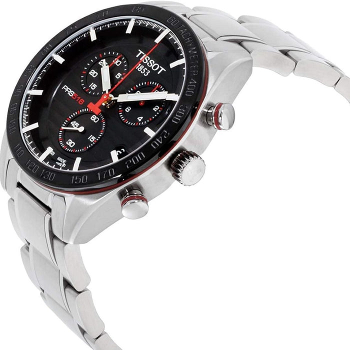 Tissot PRS 516 Chronograph Quartz – Black Dial (45mm) t100.417.11.051.01 - Swiss Factory