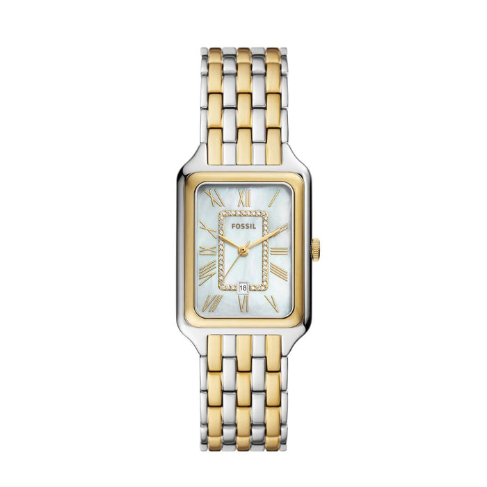 Fossil Carlie Mini Rectangular Two-Tone Women’s Watch - ES5305 - Authentic