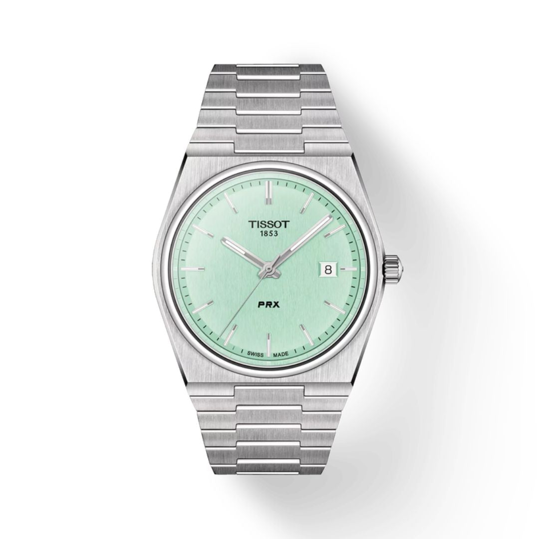 Tissot PRX Quartz – Mint Green Dial t137.410.11.091.01 - Authentic — Mr ...