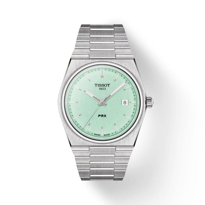 Tissot PRX Quartz – Mint Green Dial t137.410.11.091.01 - Authentic