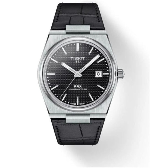 Tissot PRX Powermatic 80 Black Dial Automatic – Leather Strap Edition t137.407.16.051.00 - Authentic