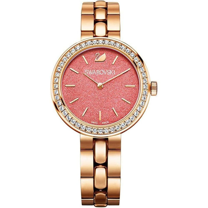 Swarovski Crystalline Aura Rose-Gold Women’s Watch – Pink Dial (Swiss Made) 5182250 - Authentic