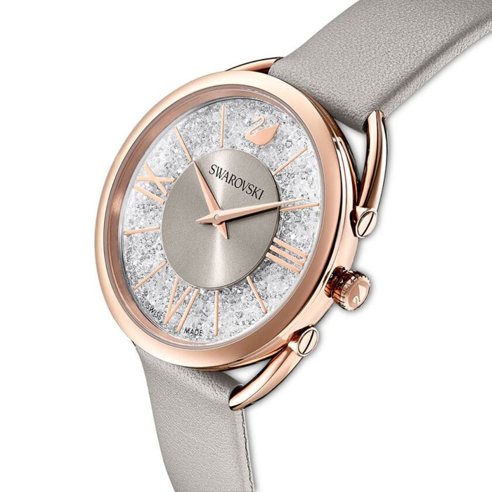 Swarovski Women’s Rose Gold Silver Crystal Watch – Swiss Made 5452455 - Authentic
