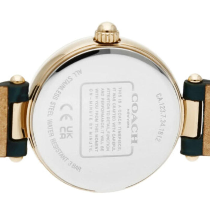 Coach Women’s Gold-Tone Quartz Watch – Green Dial with Crystal Markers 14503534 - Authentic