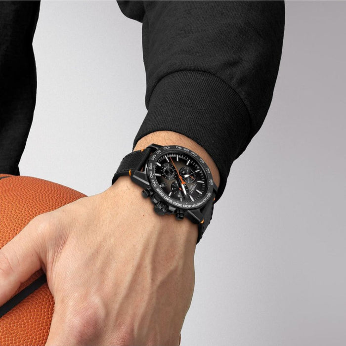 Tissot Chronograph Black with Orange Accents – Sport Edition t125.617.36.081.00 - Authentic