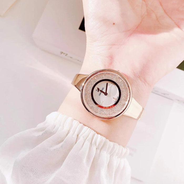 Swarovski Crystalline Pure Rose Gold White Leather Watch - 5376083 - Authentic