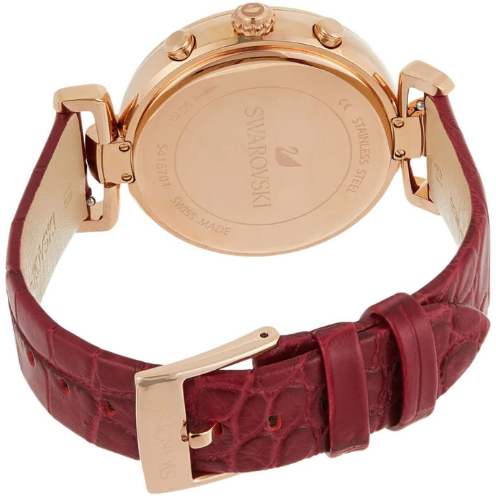 Swarovski Octea Lux Chronograph Burgundy Watch - 5416701 - Authentic