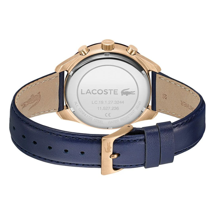 Lacoste Continental Chronograph Blue & Rose Gold Men’s Watch - 2011111 - Authentic