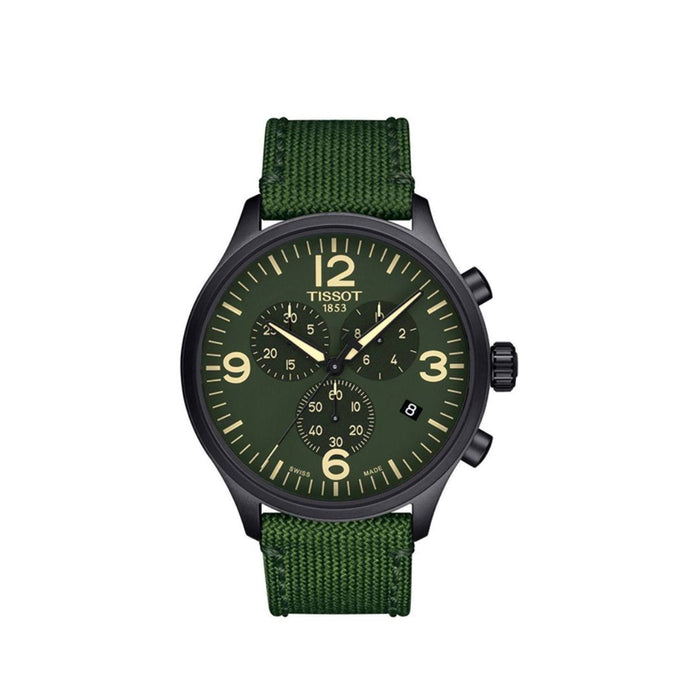 Tissot Chrono XL Military Green Chronograph Men’s Watch t116.617.37.097.00 - Swiss Factory