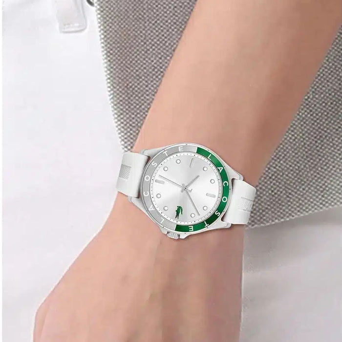 Lacoste Ladies Geneva White Silicone Watch - 2001265 - Authentic