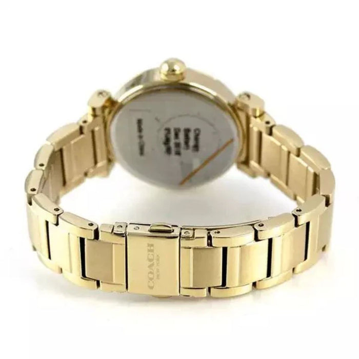 Coach Gold-Tone Women’s Watch with White Dial & Crystal Bezel 14502397 - Authentic