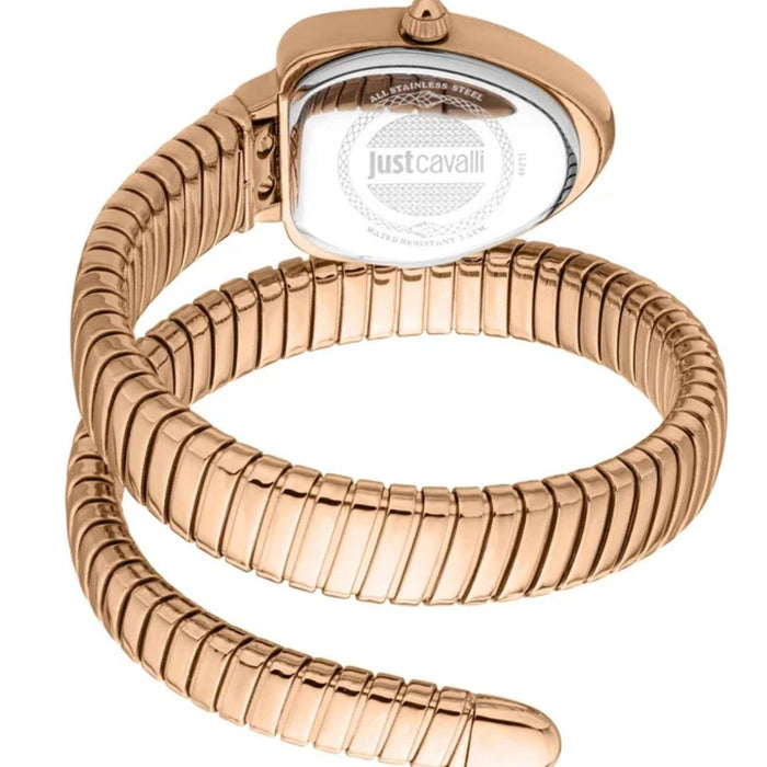Just Cavalli Serpente Green Dial Rose Gold Women's Watch jc1l249m0045 - Authentic