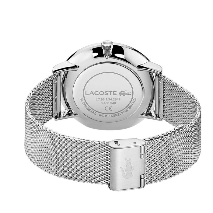 Lacoste Moon Watch Blue Dial Silver Mesh Strap - 2011024 - Authentic