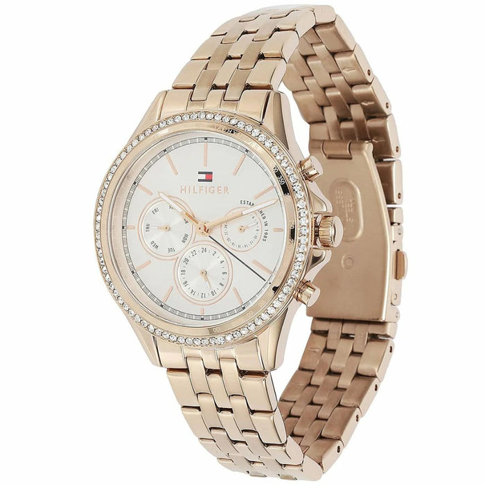Tommy Hilfiger Women’s Rose Gold Crystal Chronograph Watch 1781978 - Authentic