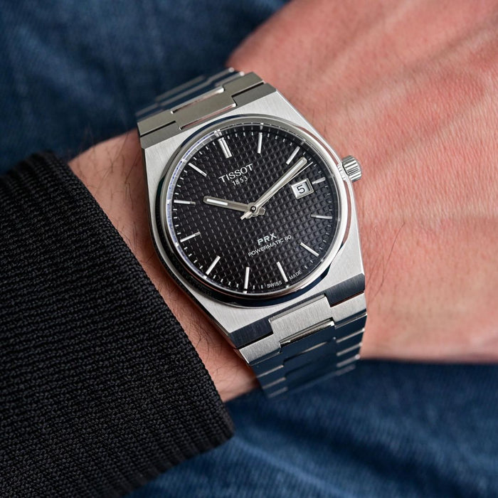 Tissot PRX Powermatic 80 Black Dial – Stainless Steel Bracelet t137.407.11.051.00 - Authentic