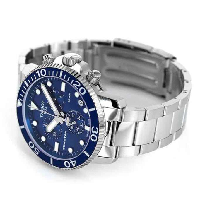 Tissot Seastar Chronograph Blue Dial – 30 Bar t120.417.11.041.00 - Authentic