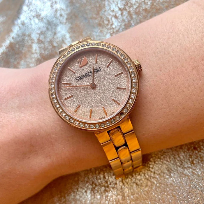 Swarovski Crystalline Aura Rose Gold Watch – Rose Dial 5182231 - Authentic