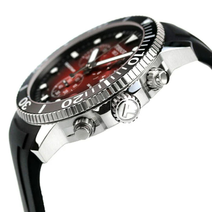 Tissot Seastar 1000 Chronograph Red Gradient Dial Black Rubber Strap t120.417.17.421.00 - Swiss Factory