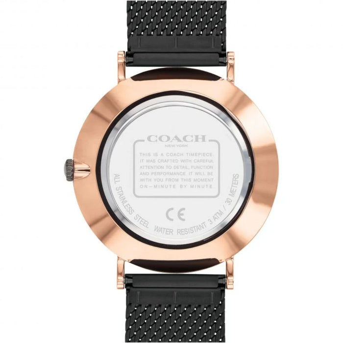 Coach Classic Watch – Rose Gold Case & Black Mesh Strap 14602470 - Authentic