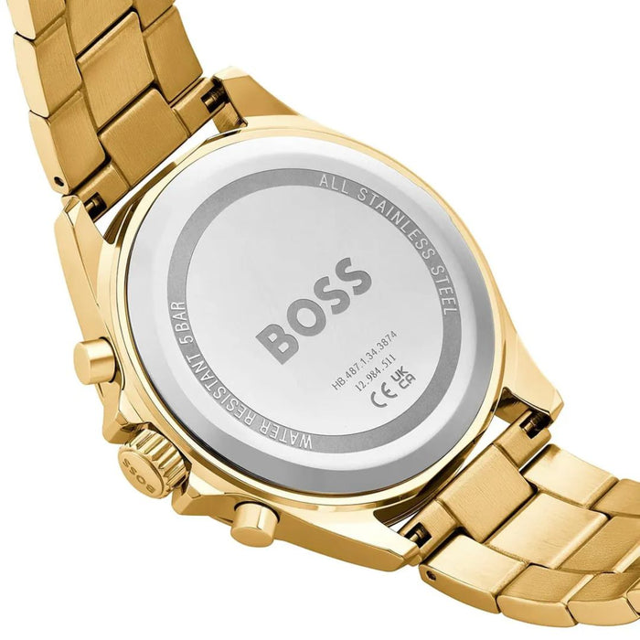 Hugo Boss All Gold Chronograph Men’s Watch – Dark Champagne Dial 1514059 - Authentic