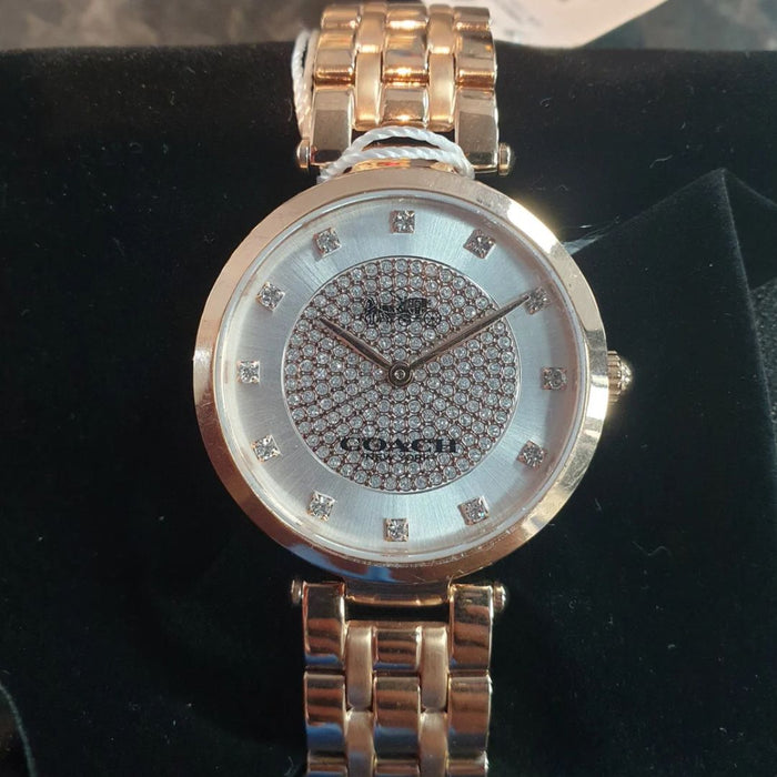 Coach Rose Gold Women’s Watch with Crystal Pavé Dial & Stainless Steel Bracelet 14503735 - Authentic
