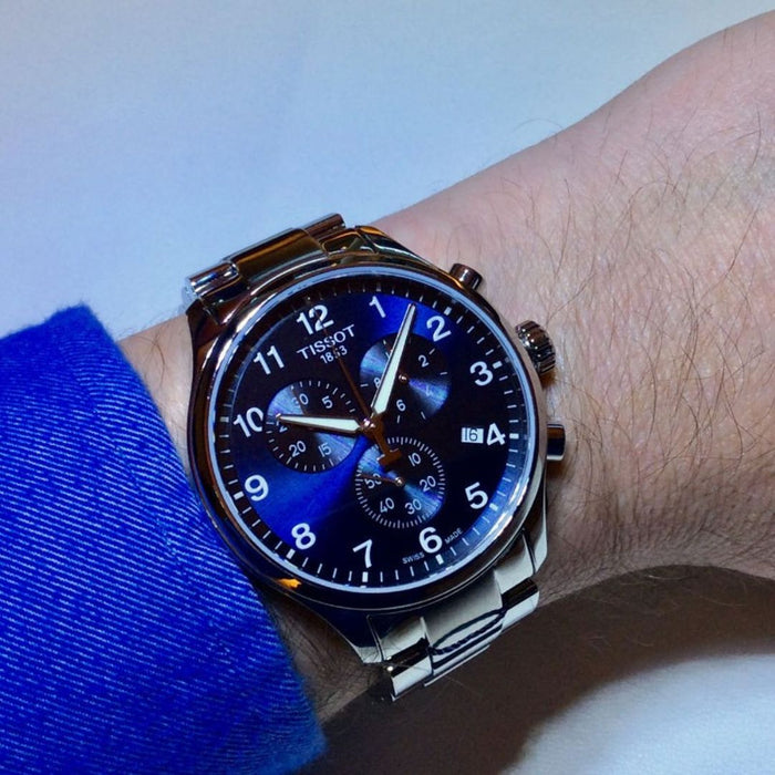 Tissot Chrono XL Classic Blue Dial – Stainless Steel Bracelet t116.617.11.047.01 - Authentic