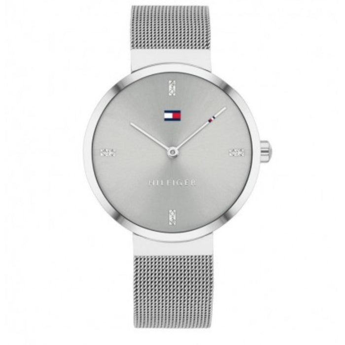 Tommy Hilfiger Women’s Silver Mesh Minimalist Watch 1782220 - Authentic