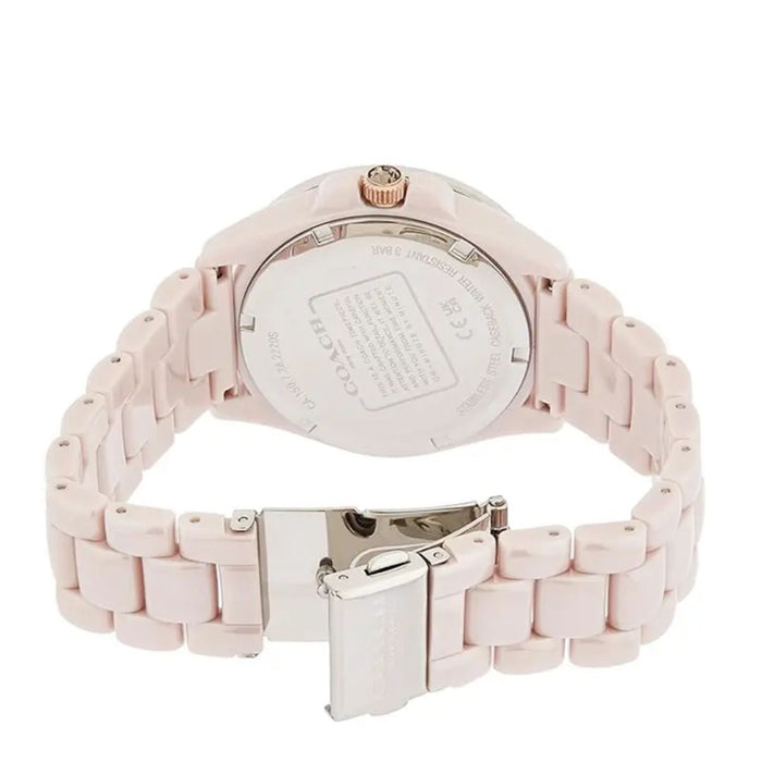 Coach New York Pink Women’s Watch – Pastel Crystal Bezel & Date Display 14504020 - Authentic