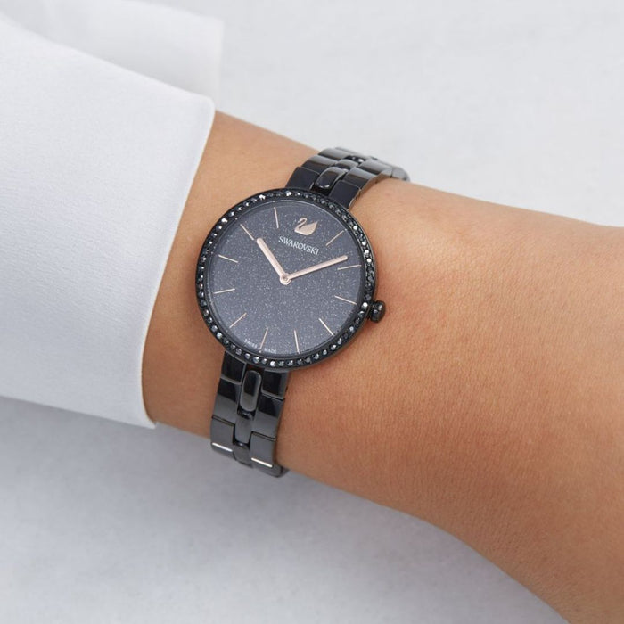 Swarovski Crystalline Blue Dial Watch – Stainless Steel Bracelet 5647452 - Authentic