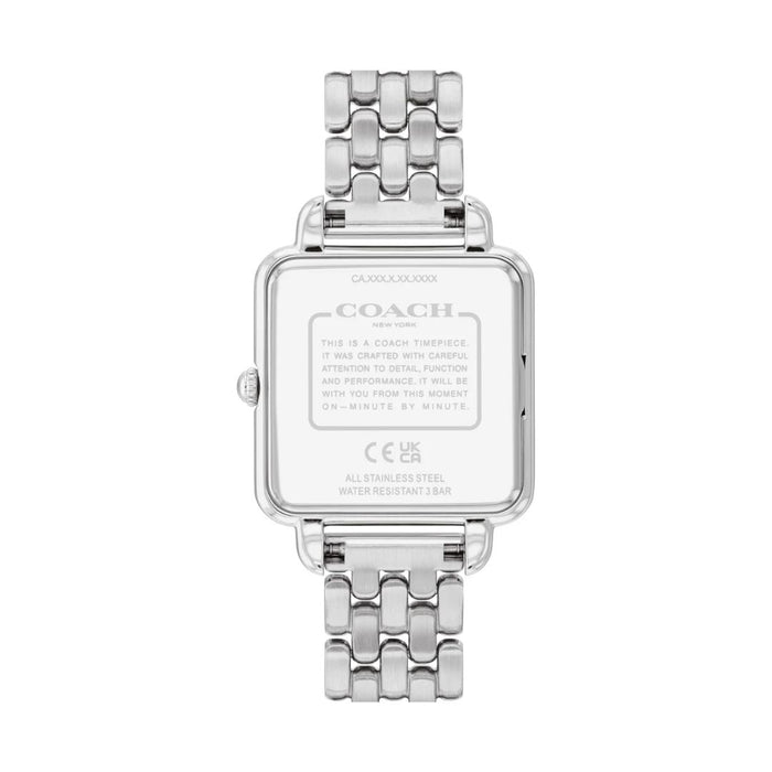 Coach New York Silver Square Women’s Watch – Ice Blue Dial 14504494 - Authentic