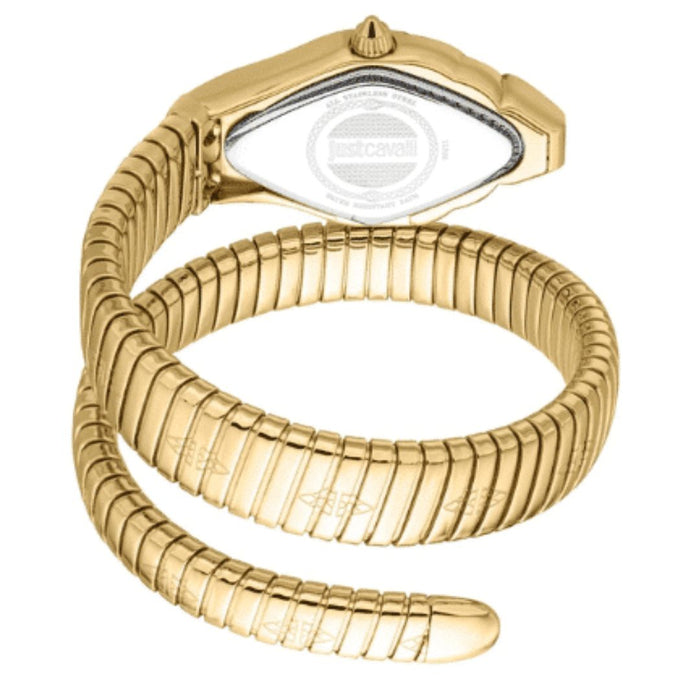 Just Cavalli Serpente Gold Green Diamond Dial Women’s Watch JC1L306M0045 - Authentic
