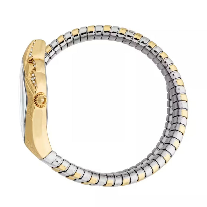 Just Cavalli Serpente Two-Tone Gold & Silver White Pearl JC1L306M0065 - Authentic