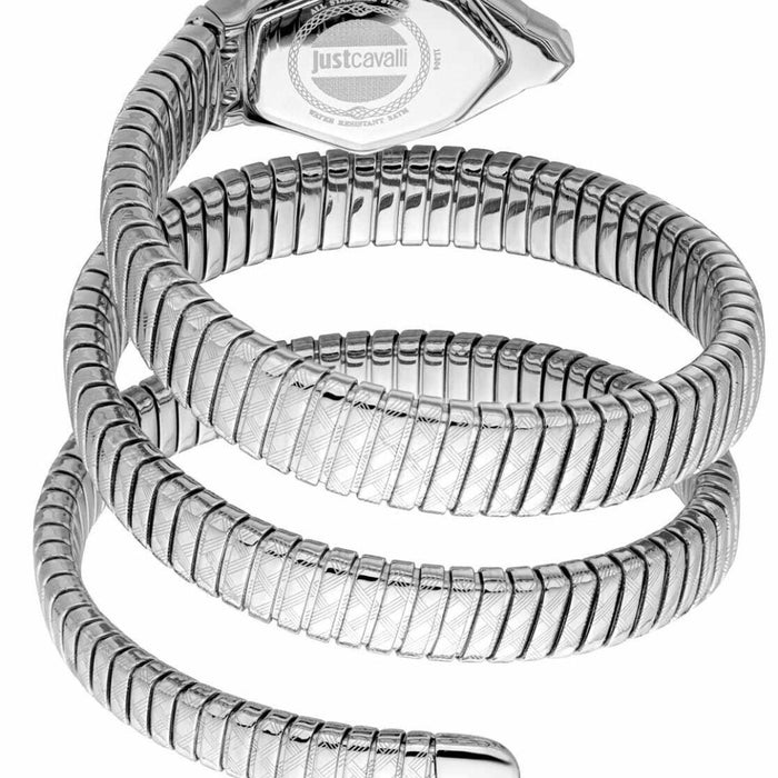 Just Cavalli Serpente Silver Blue Dial Women’s Watch JC1L304M0015 - Authentic